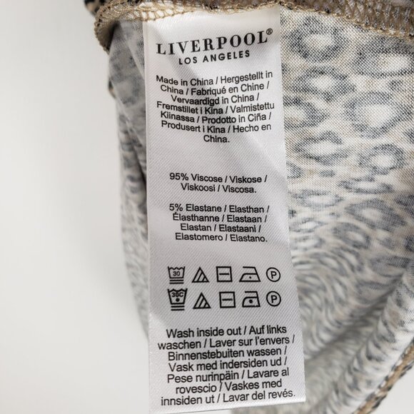 Liverpool Pleat Front Cheetah Top Animal Print Sleeveless Modal Knit Size Small - Picture 6 of 9